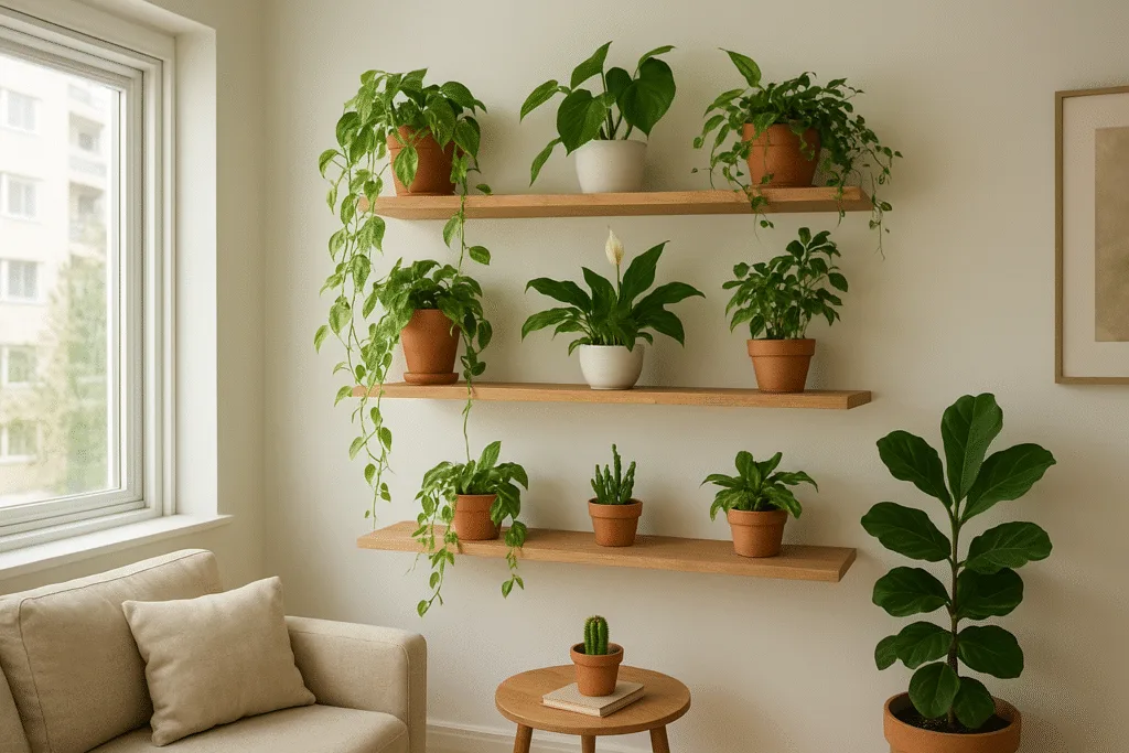 Cómo aprovechar repisas para poner plantas y decorar con estilo Cómo aprovechar repisas para poner plantas