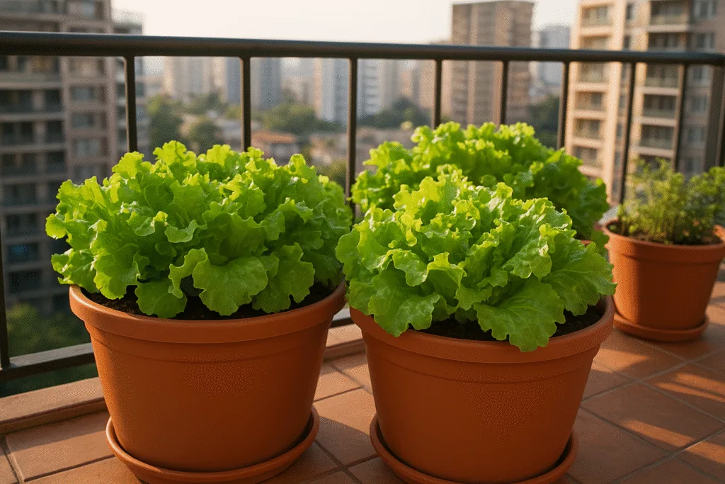 Plantar lechuga en maceta