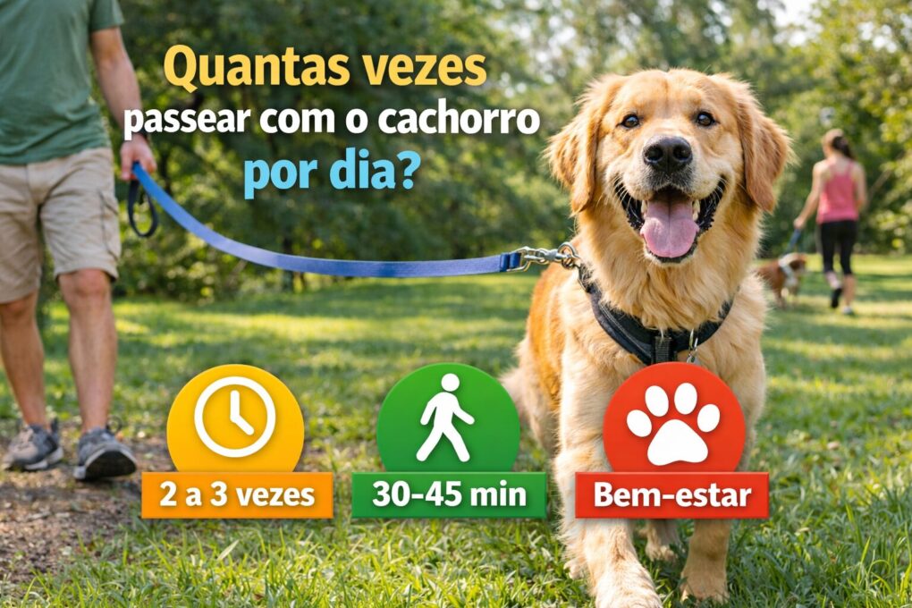 quantas vezes passear com o cachorro por dia
