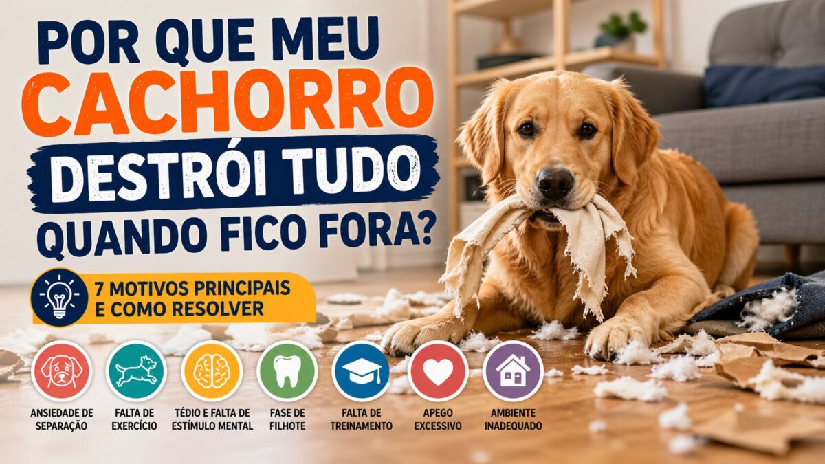 Por que meu cachorro destrói tudo quando fico fora